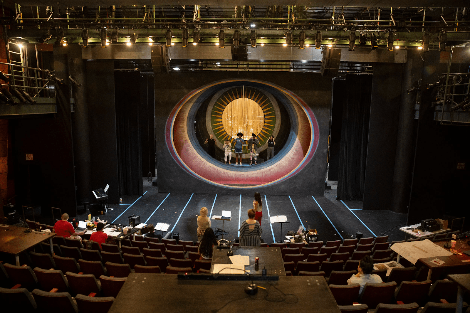 The modern exterior of The Wilma Theater on the Avenue of the Arts.