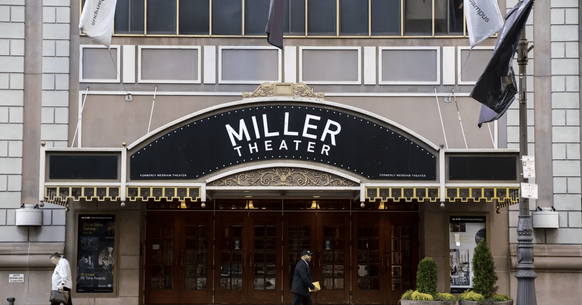 Exterior view of the Miller Theater on the Avenue of the Arts in Philadelphia.